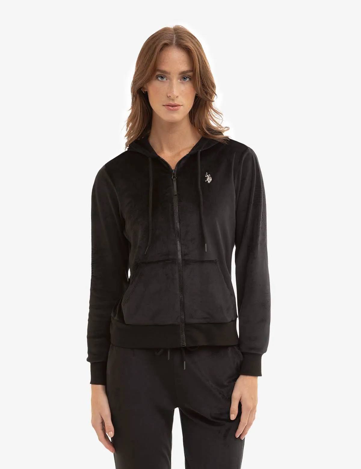VELOUR ZIP UP HOODIE sold by U.S. Polo Assn.