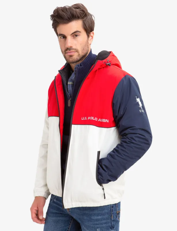 COLORBLOCK FLEECE LINED HOODED COAT sold by U.S. Polo Assn.