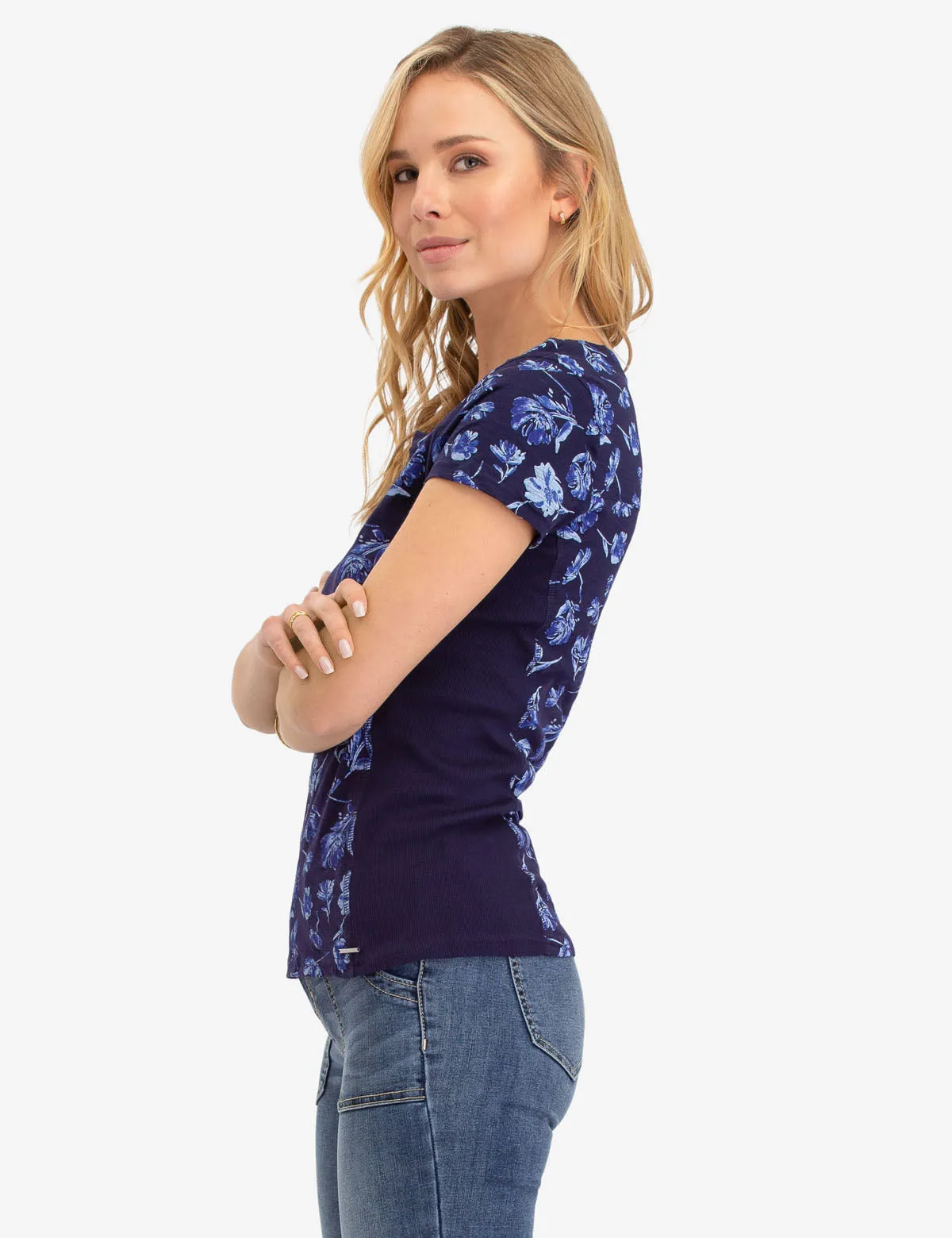 FLORAL PRINT SIDE RIB TOP sold by U.S. Polo Assn. product image thumbnail 3