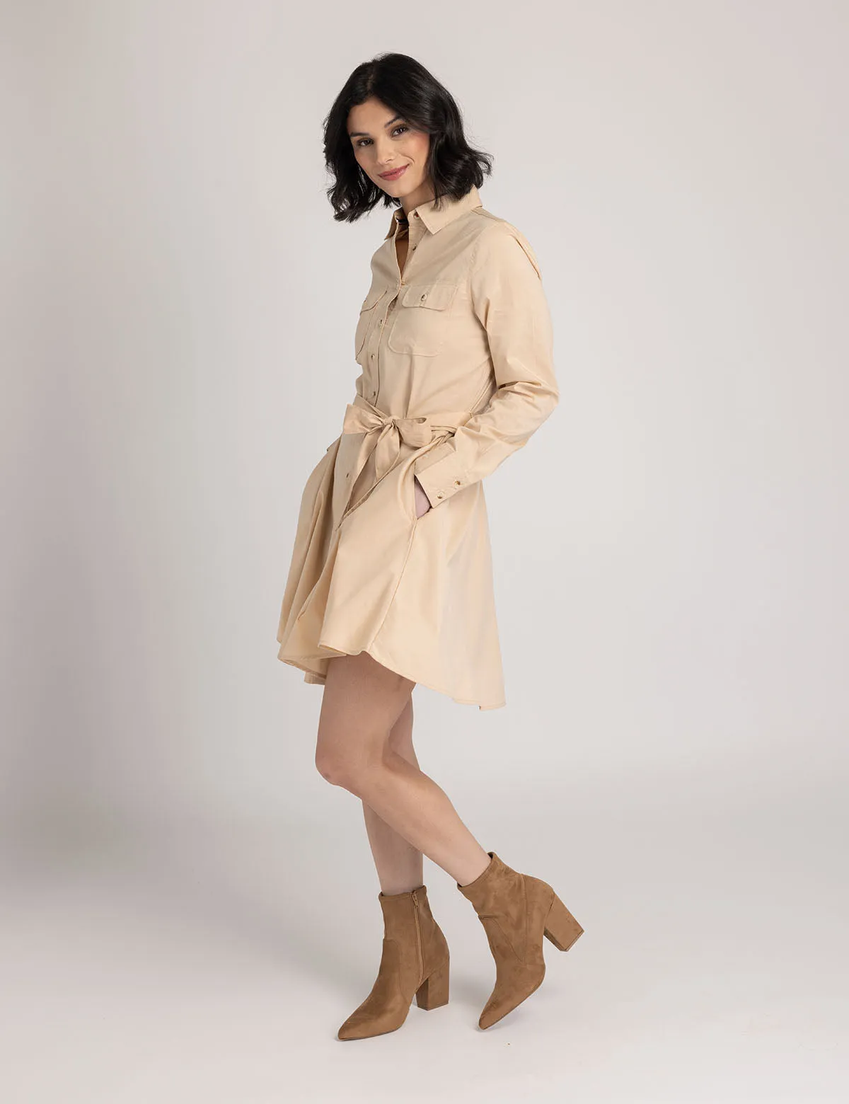 FIT AND FLARE POPLIN DRESS sold by U.S. Polo Assn. product image thumbnail 2