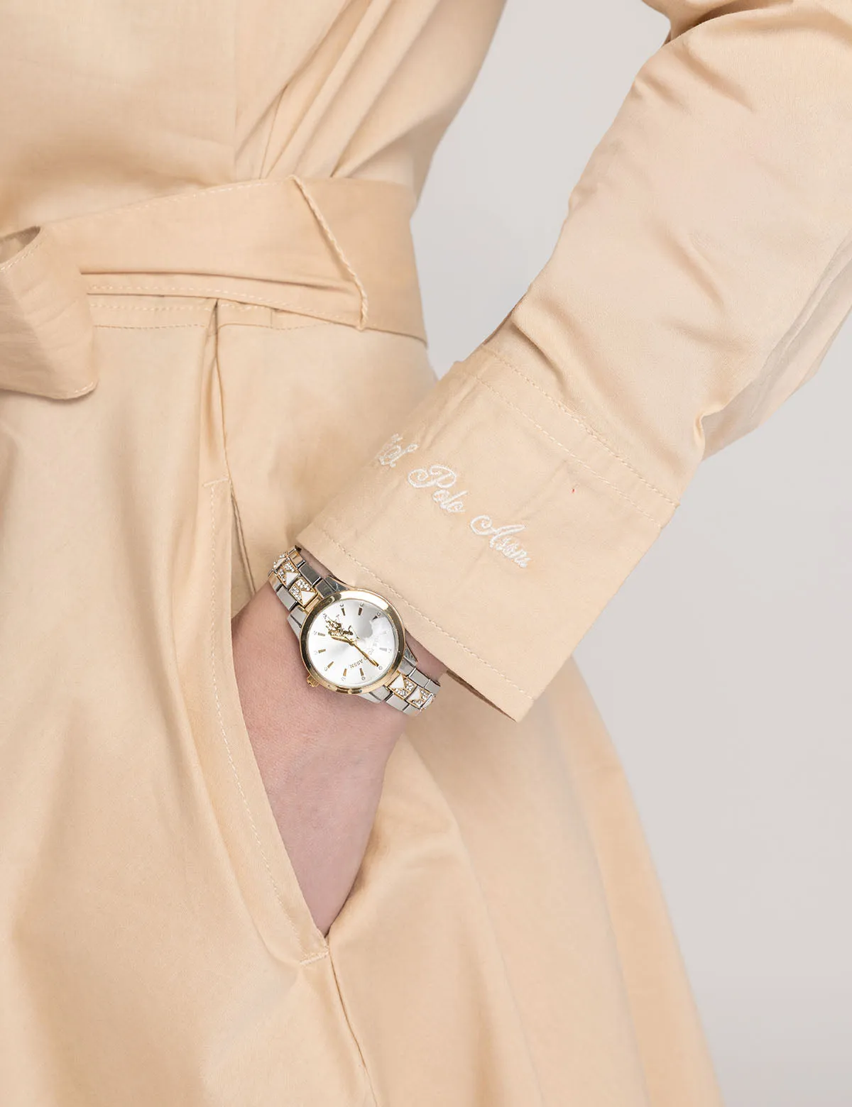 FIT AND FLARE POPLIN DRESS sold by U.S. Polo Assn. product image thumbnail 4