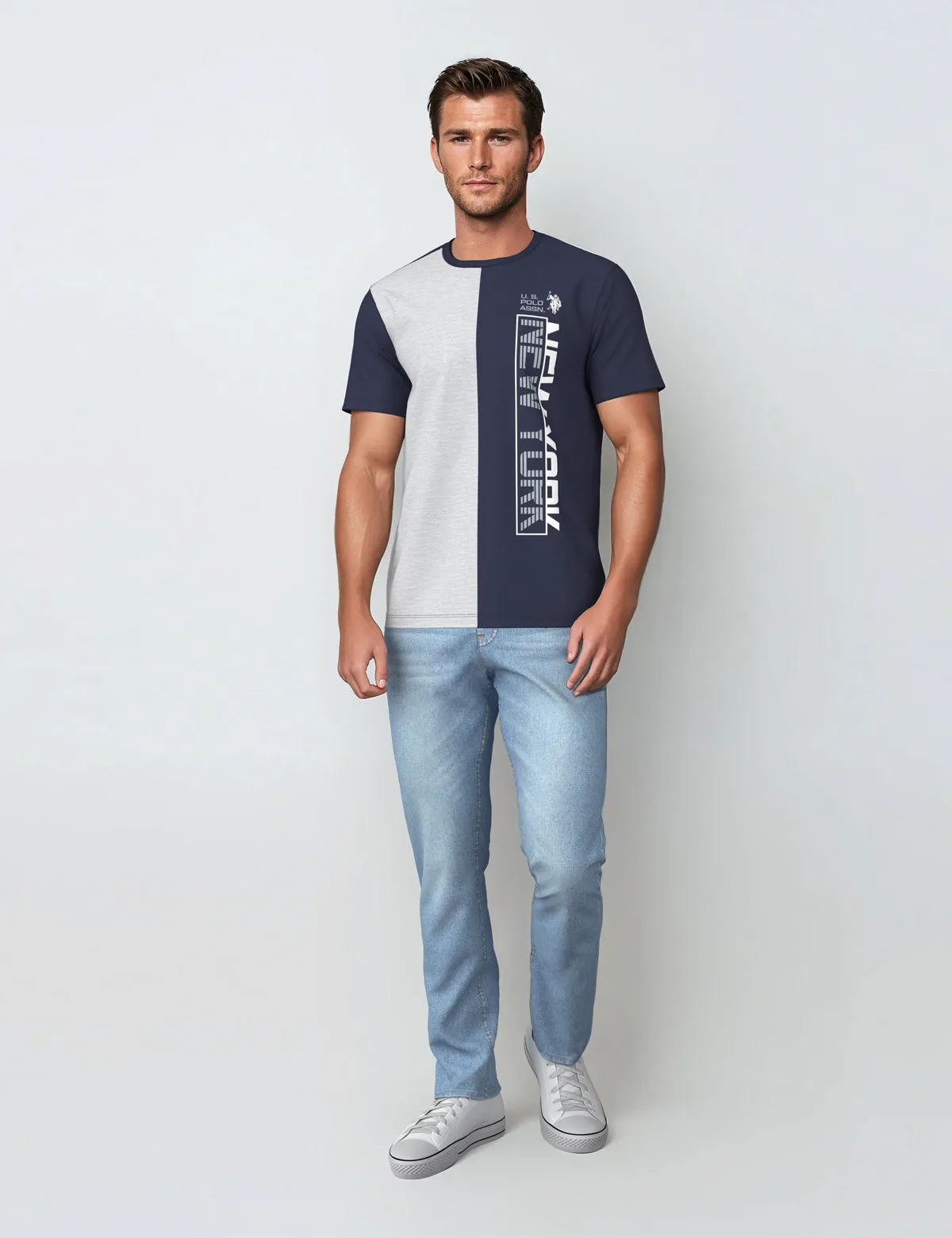 VERTICAL NEW YORK COLOR BLOCK T-SHIRT sold by U.S. Polo Assn.
