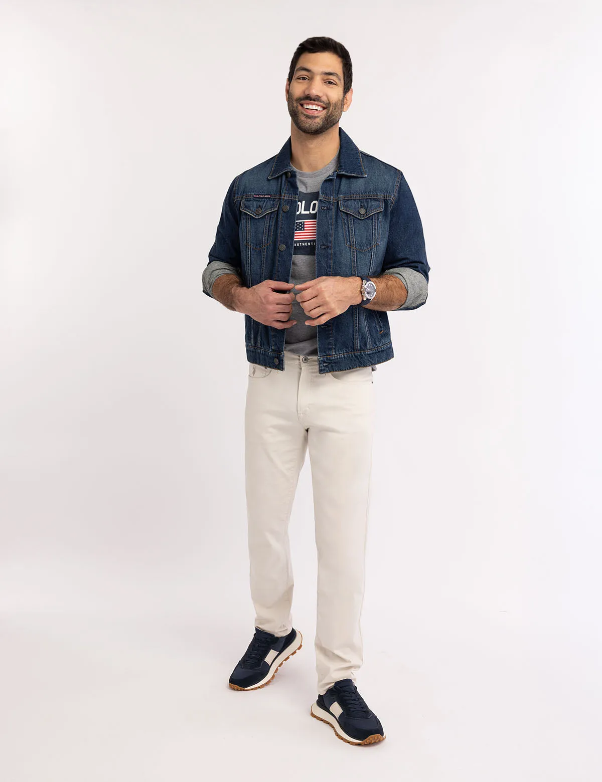 COLOR BLOCK FLAG PRINT JERSEY T-SHIRT sold by U.S. Polo Assn. product image thumbnail 5