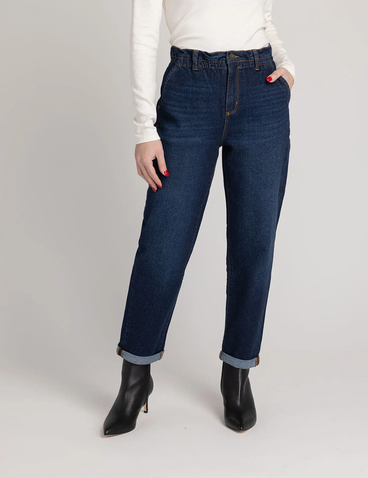 HIGH RISE PAPERBAG CROPPED JEANS sold by U.S. Polo Assn.