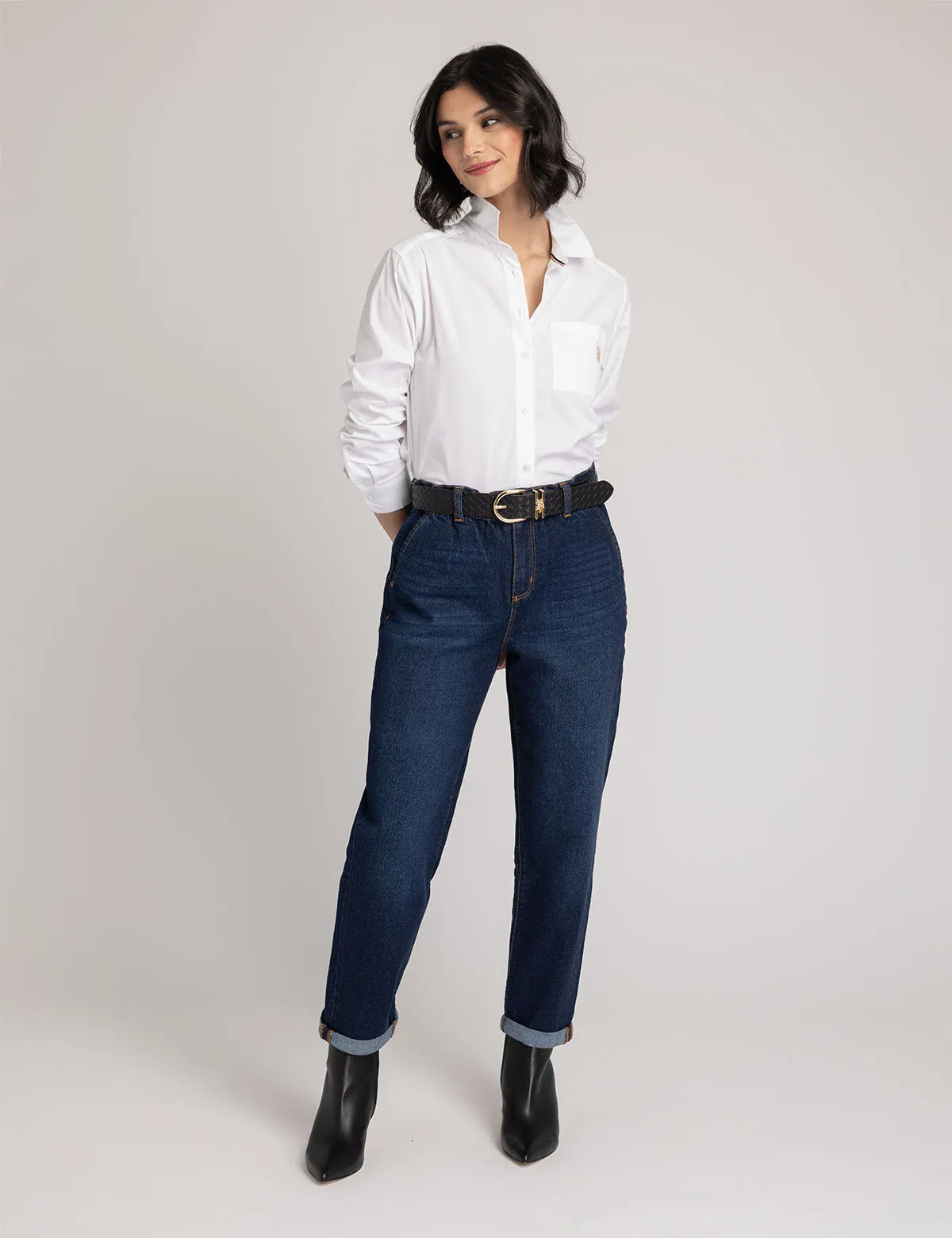 HIGH RISE PAPERBAG CROPPED JEANS sold by U.S. Polo Assn. product image thumbnail 2