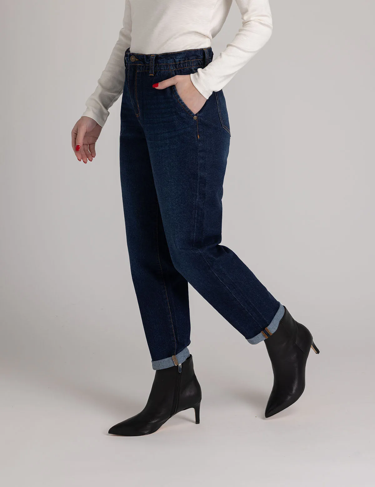 HIGH RISE PAPERBAG CROPPED JEANS sold by U.S. Polo Assn. product image thumbnail 3