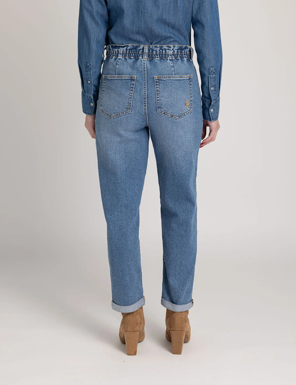 HIGH RISE PAPERBAG CROPPED JEANS sold by U.S. Polo Assn. product image thumbnail 4