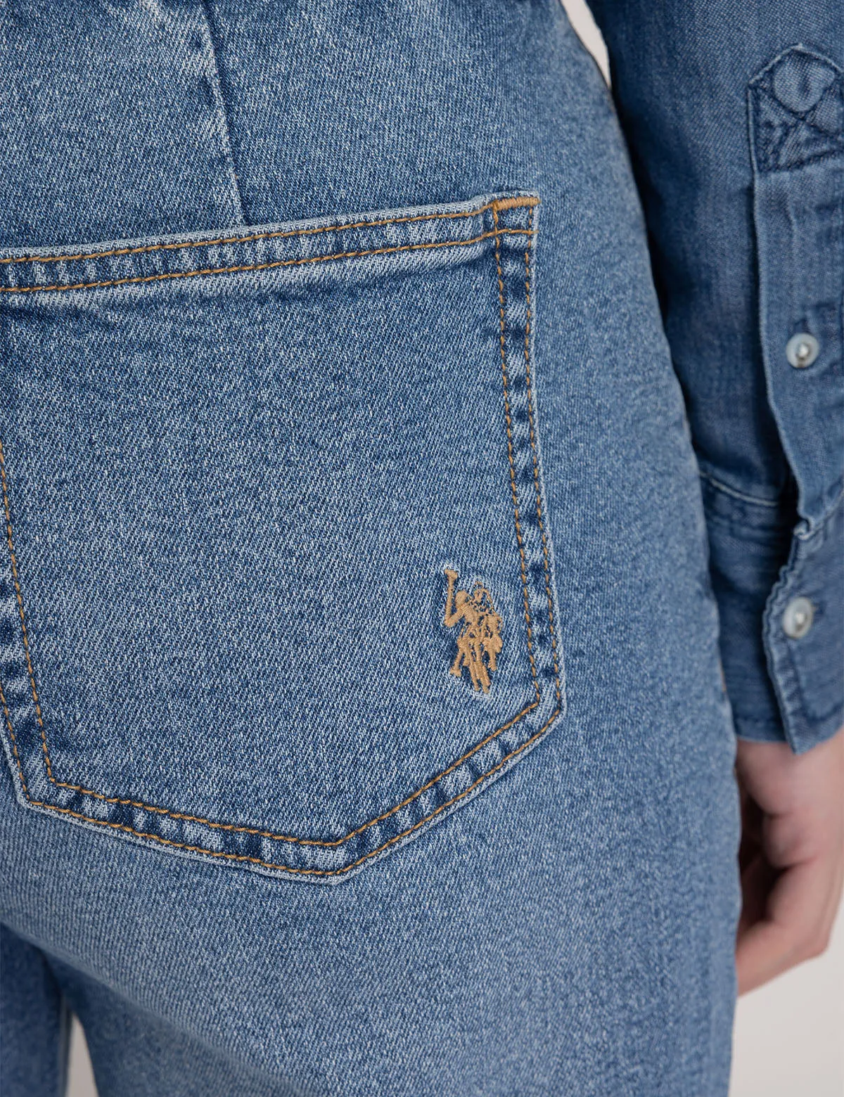 HIGH RISE PAPERBAG CROPPED JEANS sold by U.S. Polo Assn. product image thumbnail 5