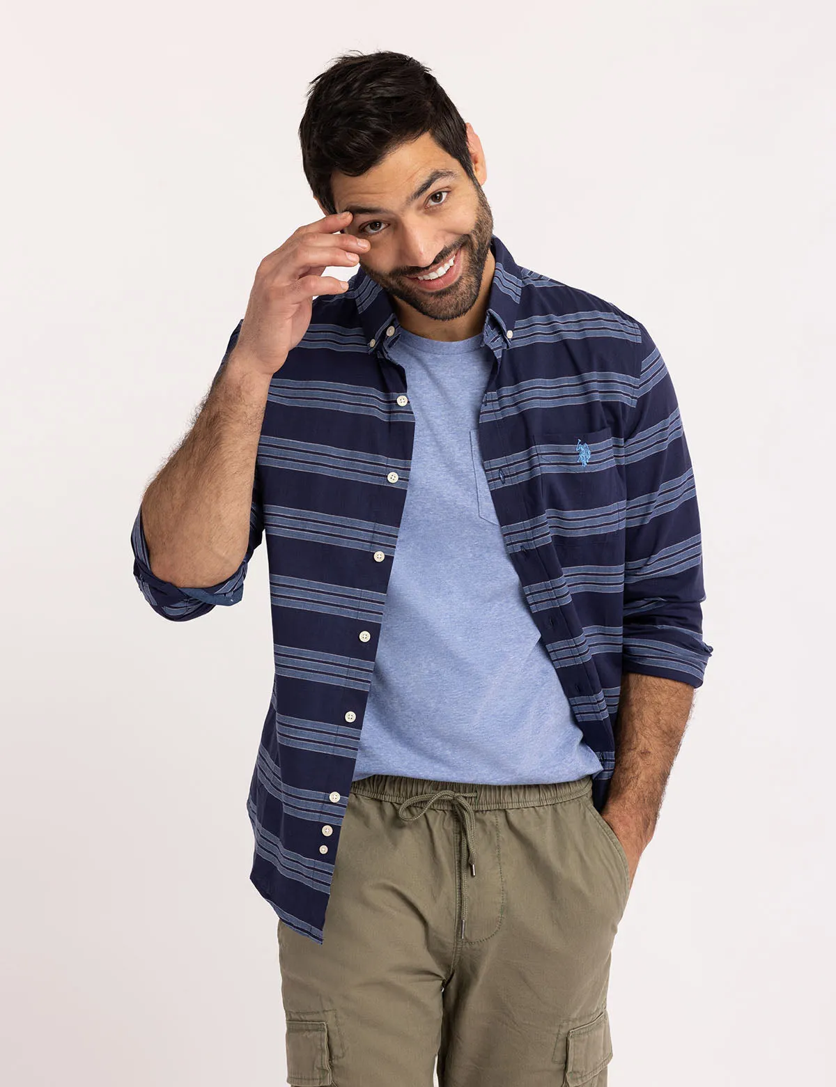 COTTON TRIPLE STRETCH POPLIN SHIRT sold by U.S. Polo Assn.