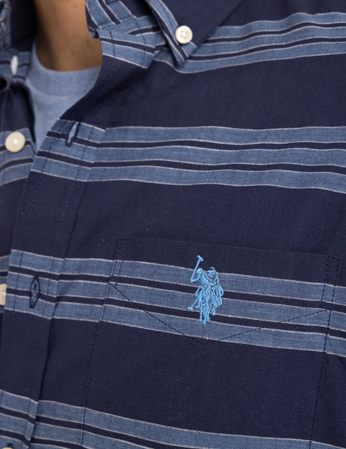 COTTON TRIPLE STRETCH POPLIN SHIRT sold by U.S. Polo Assn. product image thumbnail 4