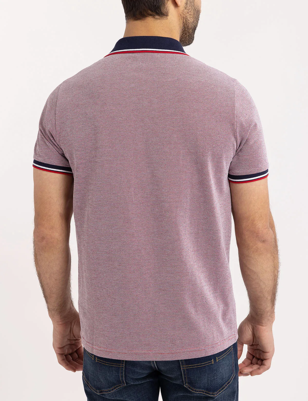 BIRDSEYE JACQUARD PIQUE POLO SHIRT sold by U.S. Polo Assn. product image thumbnail 4