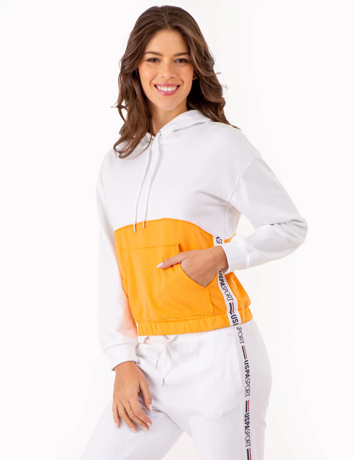 COLORBLOCK PULLOVER ACTIVE HOODIE sold by U.S. Polo Assn.