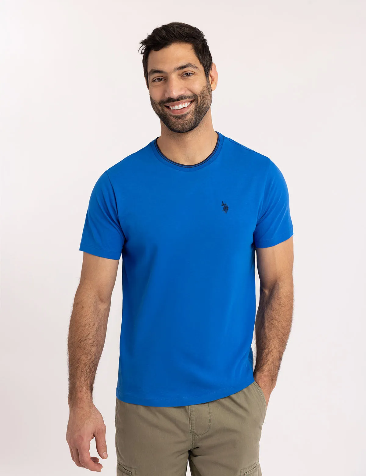 TIPPED CREW NECK COLLAR T-SHIRT sold by U.S. Polo Assn. product image thumbnail 5
