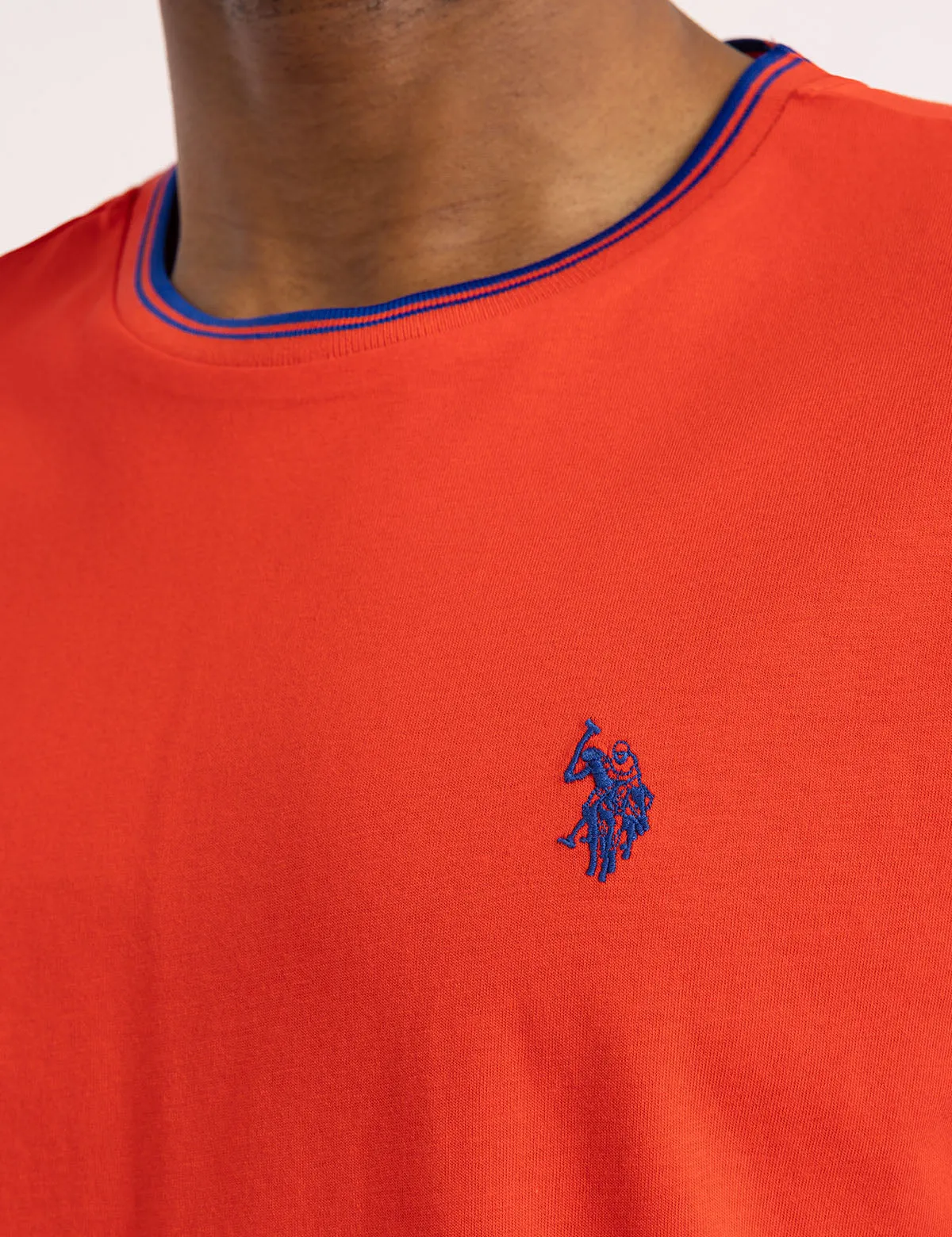 TIPPED CREW NECK COLLAR T-SHIRT sold by U.S. Polo Assn. product image thumbnail 2