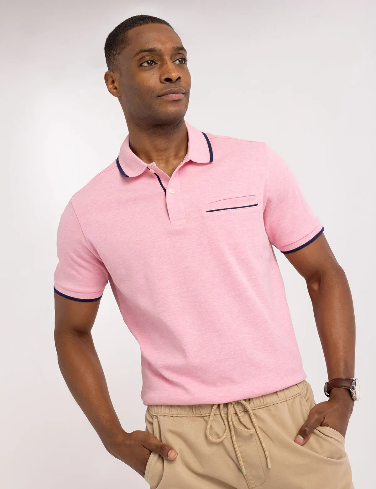SOLID INTERLOCK POLO SHIRT WITH HIDDEN POCKET sold by U.S. Polo Assn.