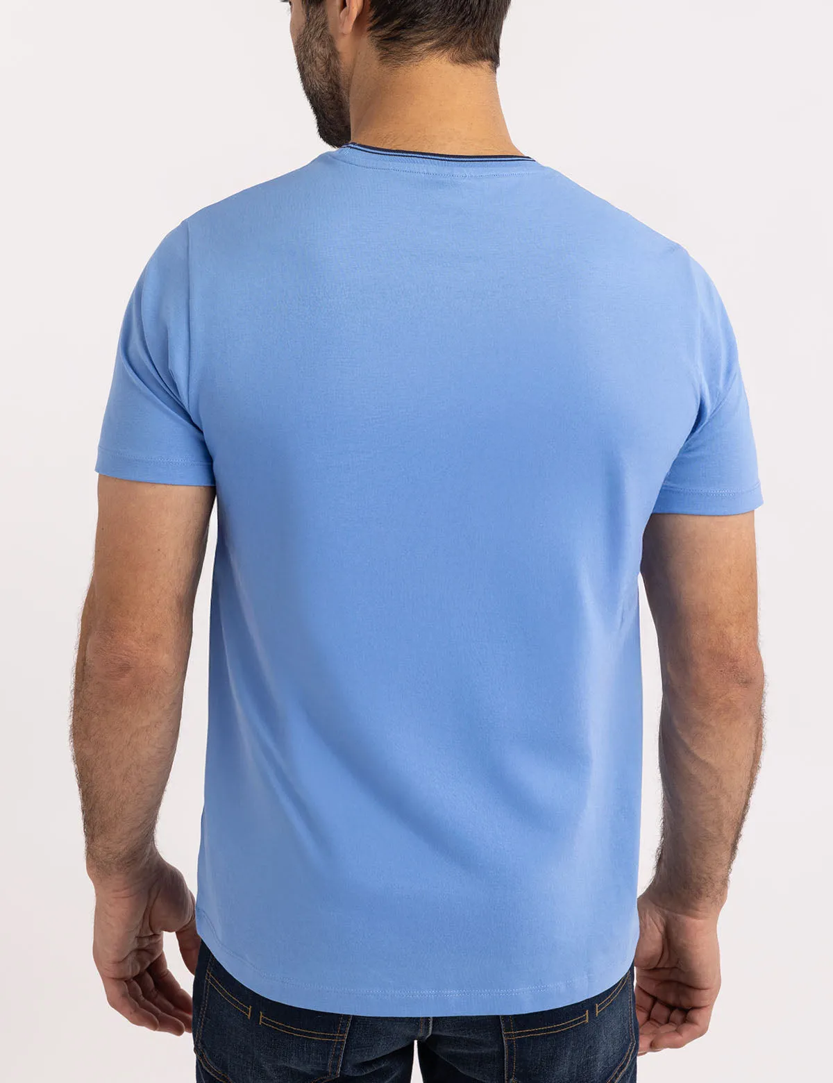 TIPPED CREW NECK COLLAR T-SHIRT sold by U.S. Polo Assn. product image thumbnail 4