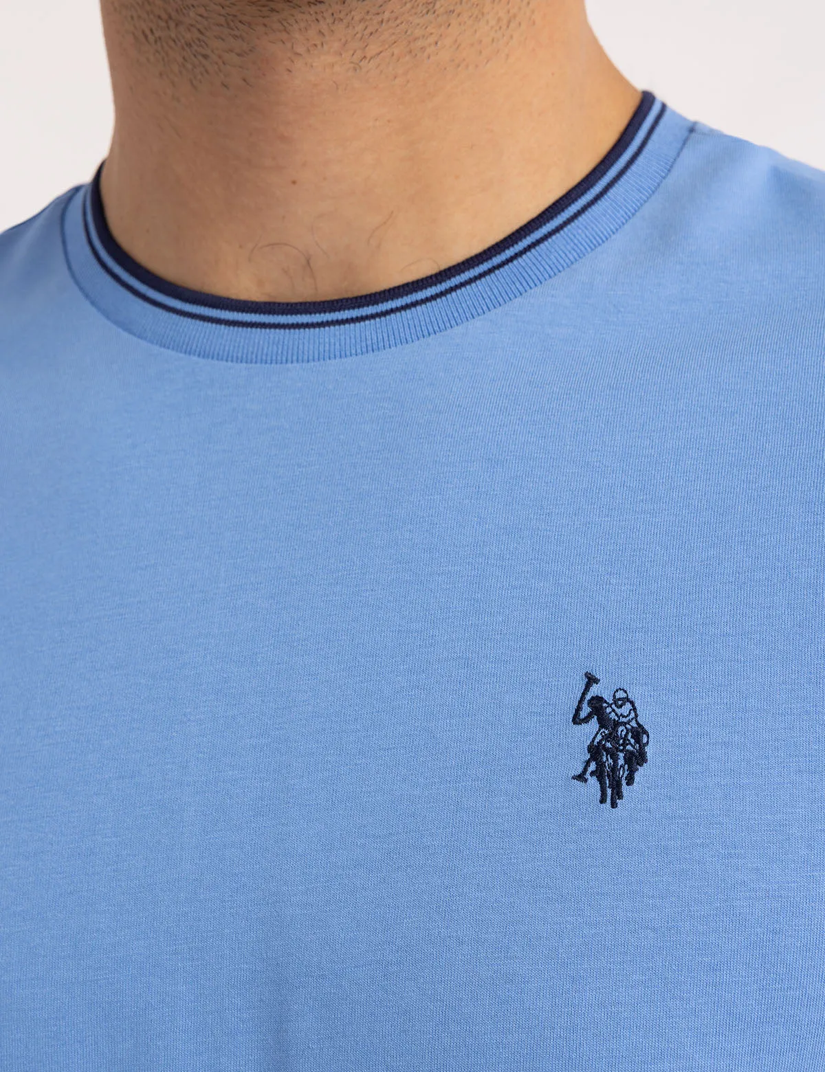 TIPPED CREW NECK COLLAR T-SHIRT sold by U.S. Polo Assn. product image thumbnail 2