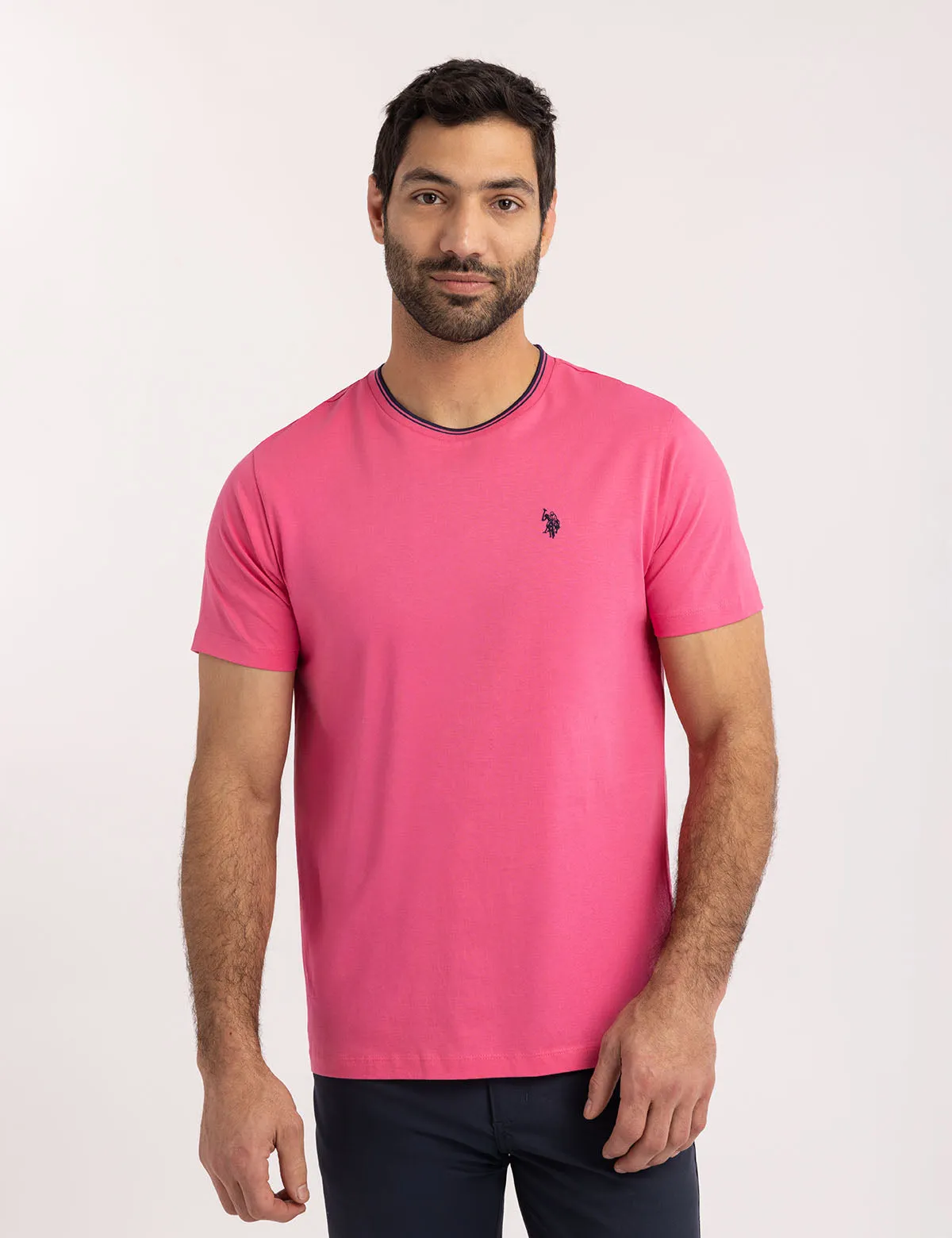 TIPPED CREW NECK COLLAR T-SHIRT sold by U.S. Polo Assn. product image thumbnail 5
