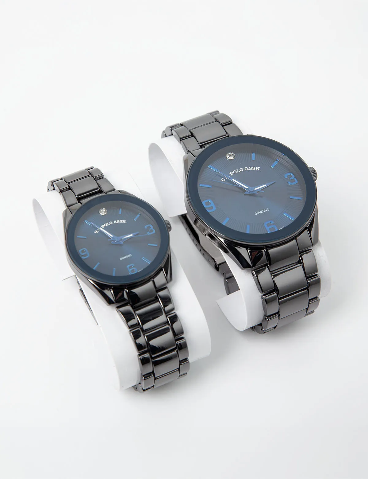 HIS AND HERS BLUE DIAMOND DIAL WATCH SET sold by U.S. Polo Assn.