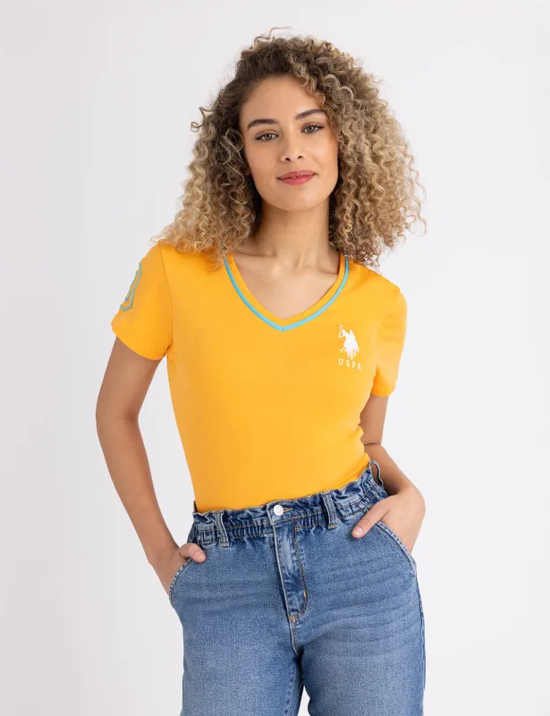 TRIPLE CROWN V-NECK T-SHIRT sold by U.S. Polo Assn.