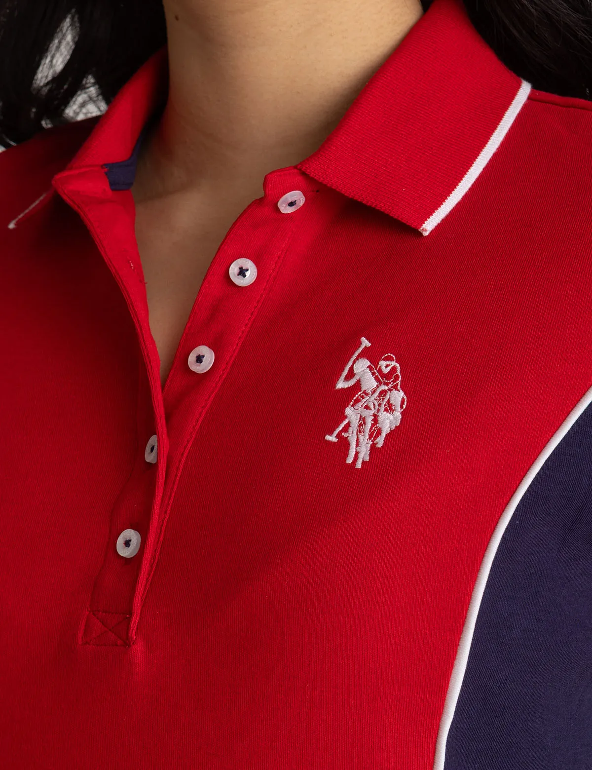 SIDE PANEL FLAG POLO DRESS sold by U.S. Polo Assn. product image thumbnail 3