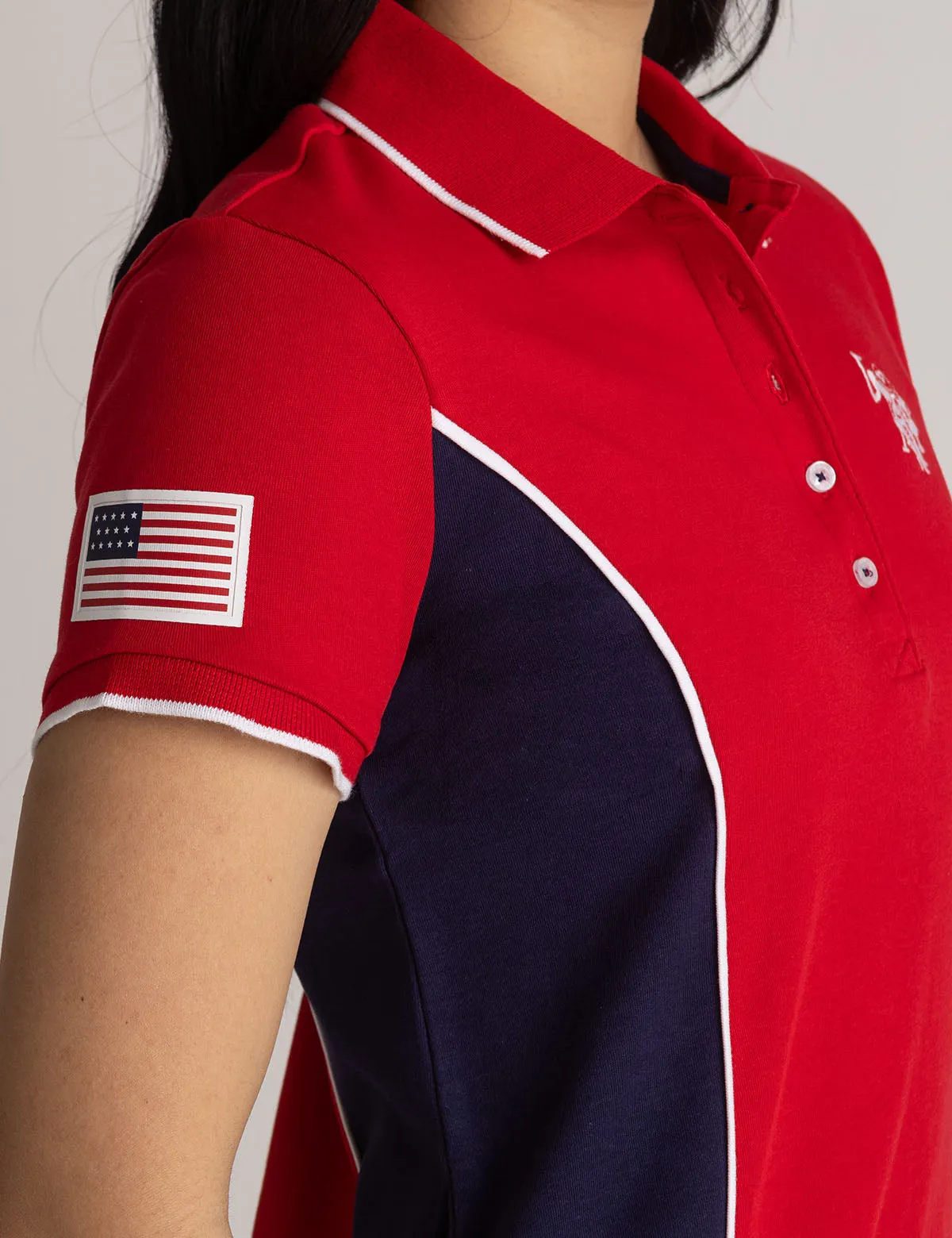 SIDE PANEL FLAG POLO DRESS sold by U.S. Polo Assn. product image thumbnail 4