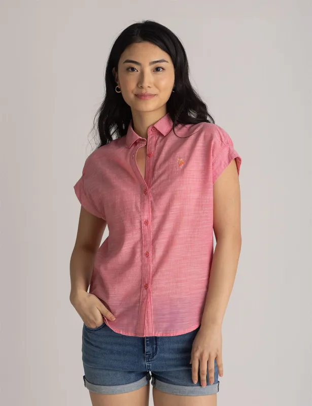 SHIRRED DOLMAN SLEEVE TOP sold by U.S. Polo Assn.