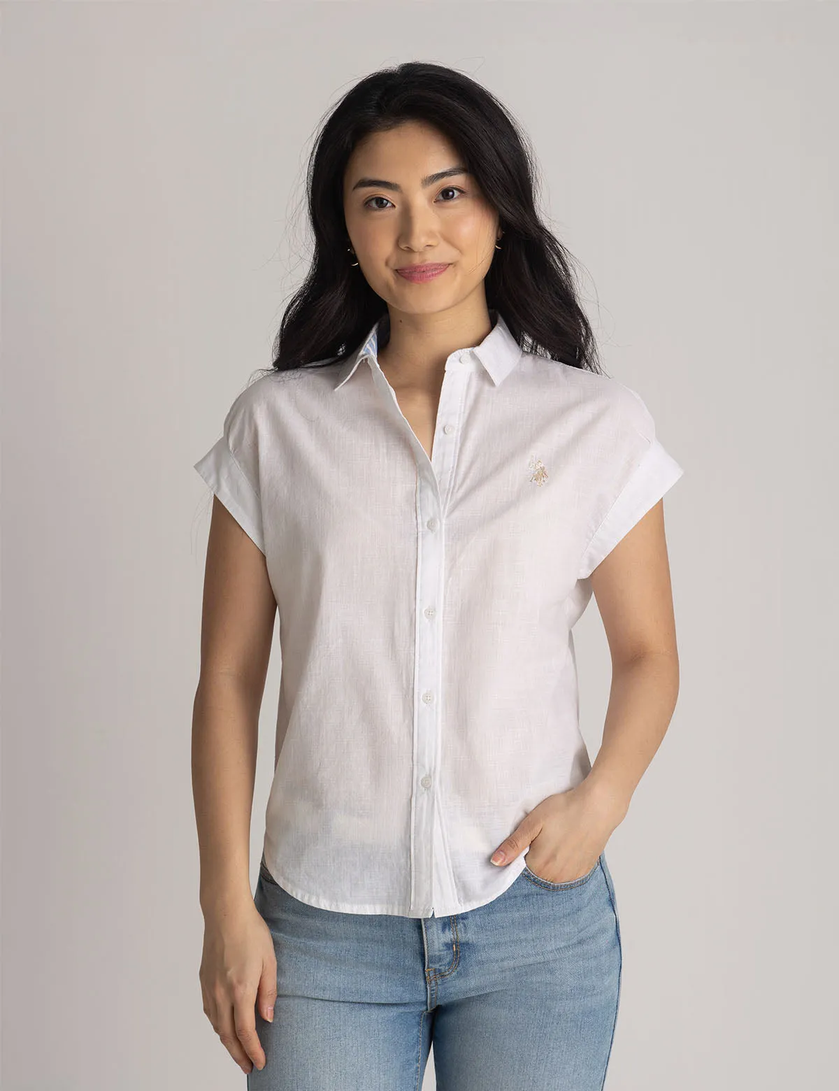 SHIRRED DOLMAN SLEEVE TOP sold by U.S. Polo Assn. product image thumbnail 5