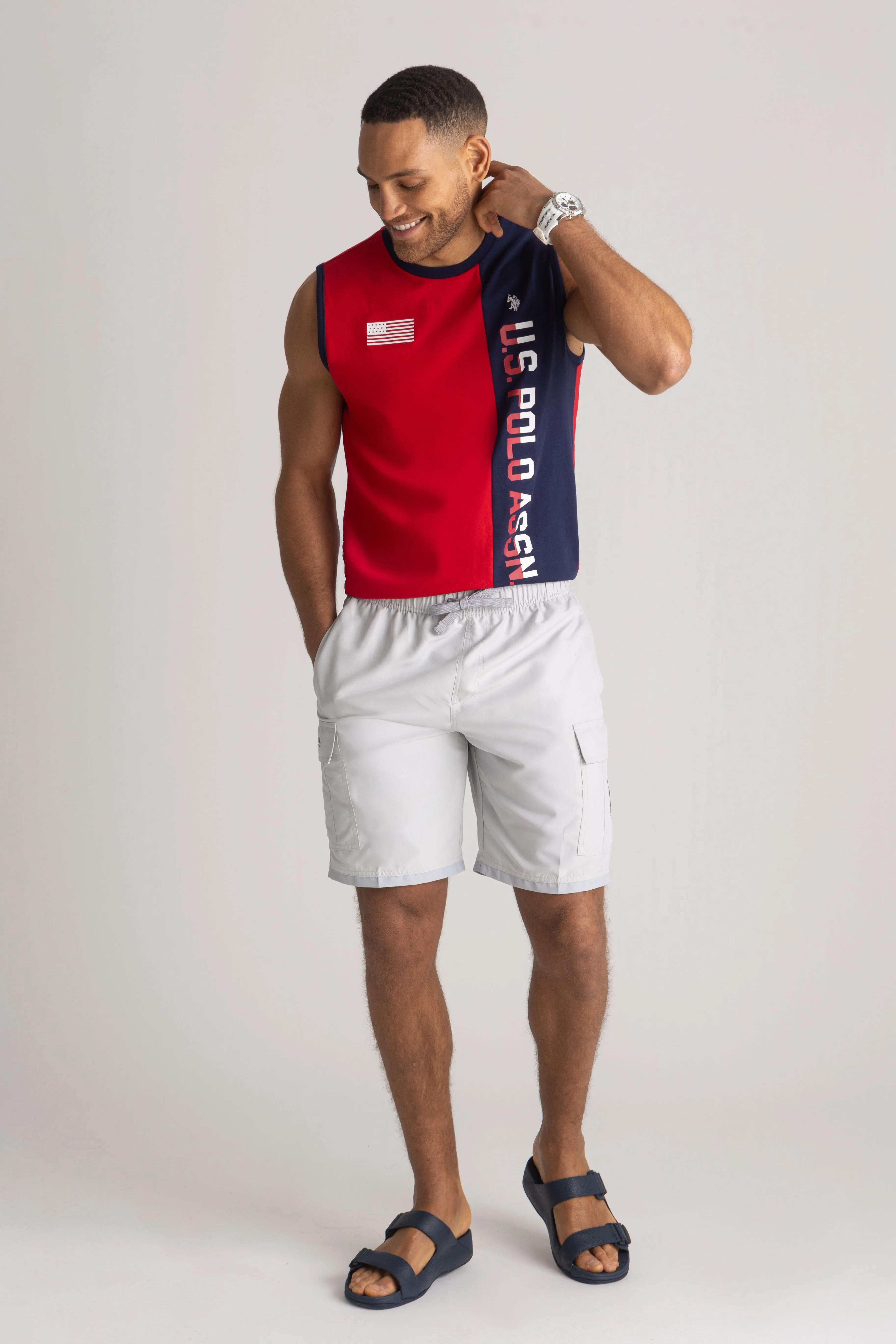 10" TONAL CARGO SWIM SHORTS sold by U.S. Polo Assn. product image thumbnail 3