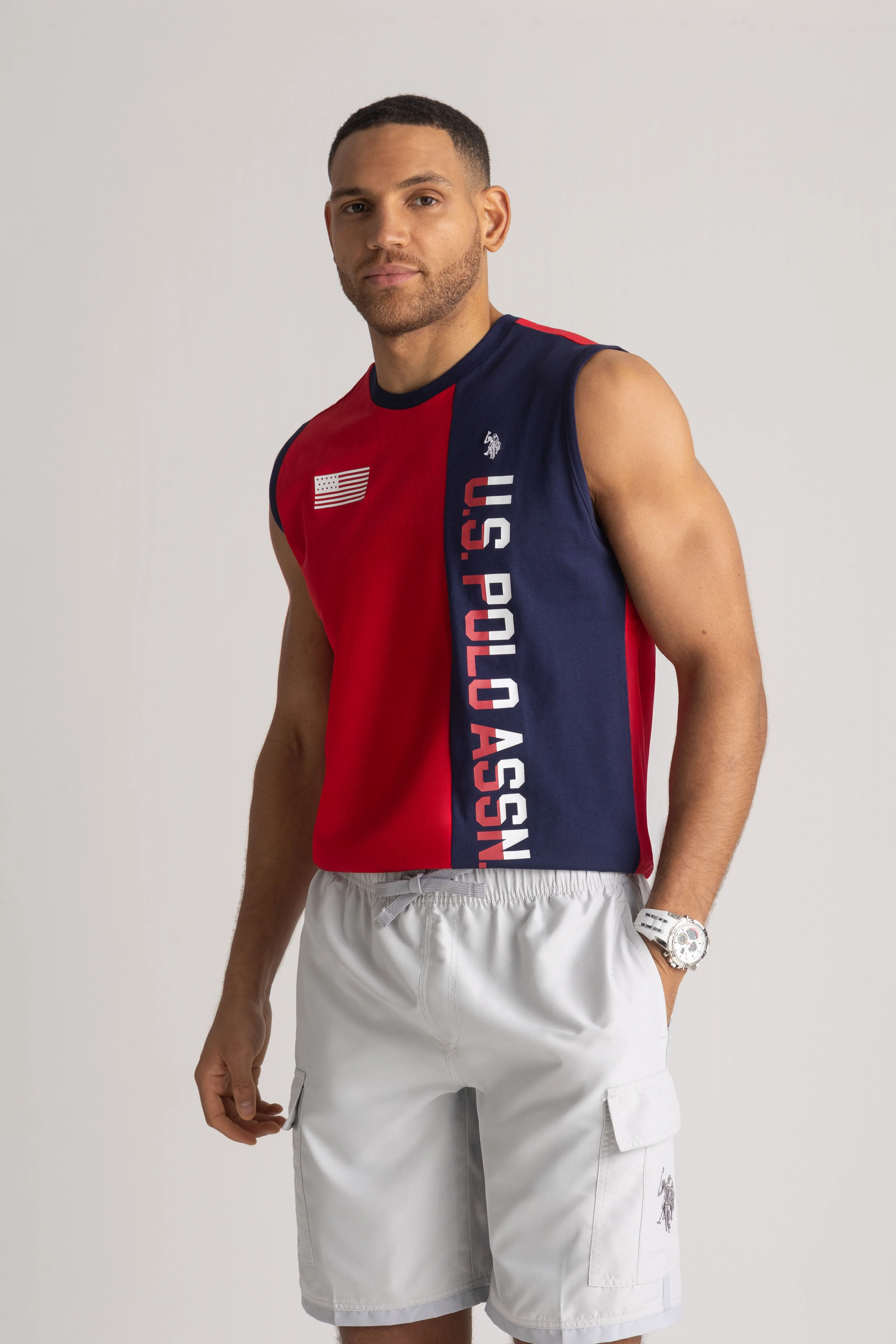 10" TONAL CARGO SWIM SHORTS sold by U.S. Polo Assn.