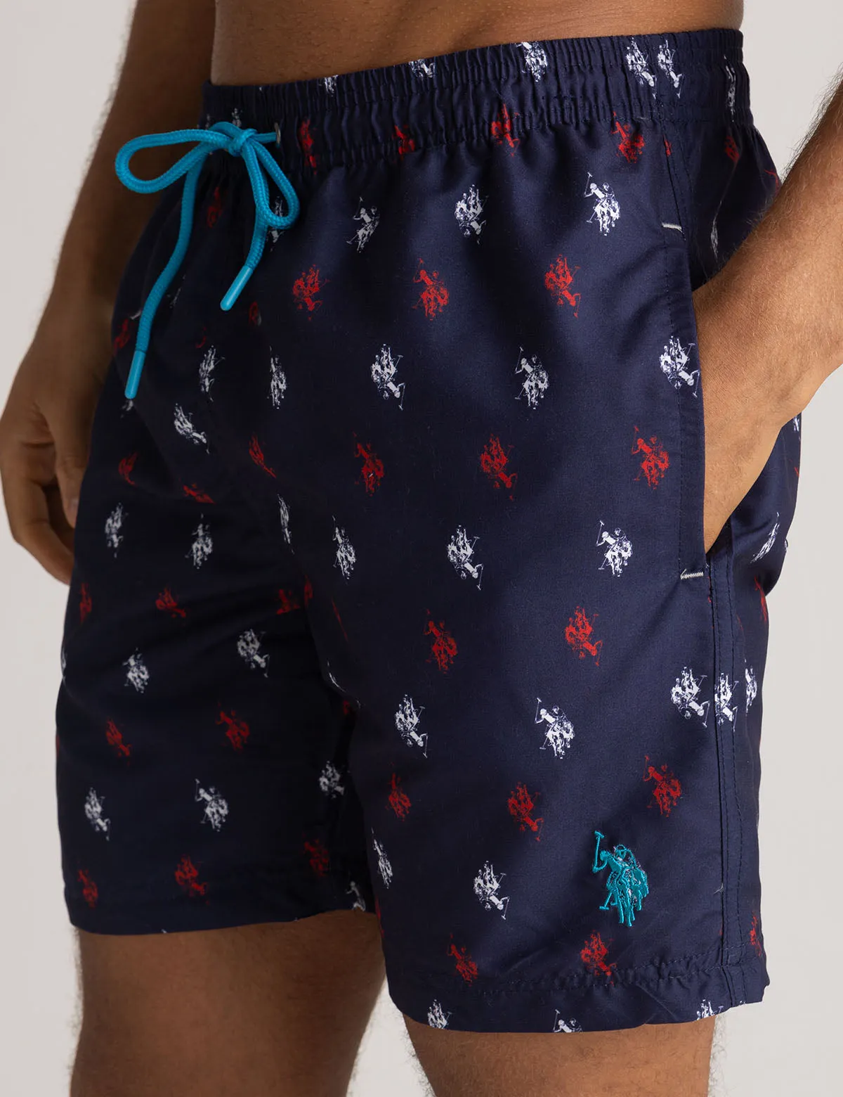 7" ALL OVER LOGO SWIM TRUNKS sold by U.S. Polo Assn. product image thumbnail 5