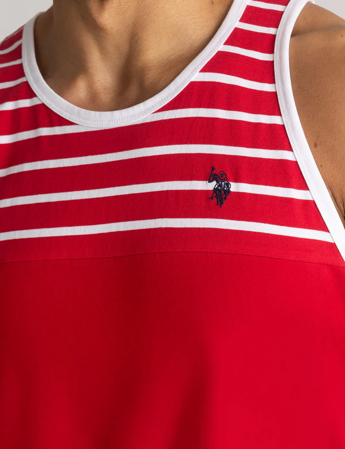 YARN DYE COLOR BLOCK STRIPE MUSCLE TANK sold by U.S. Polo Assn. product image thumbnail 4