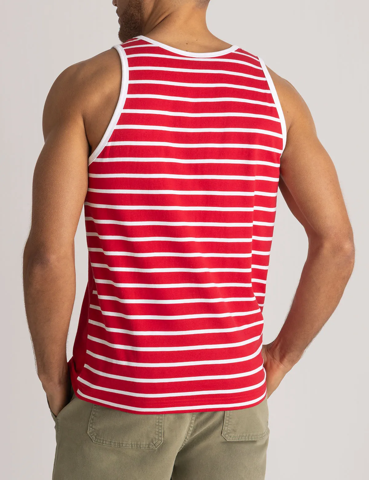 YARN DYE COLOR BLOCK STRIPE MUSCLE TANK sold by U.S. Polo Assn. product image thumbnail 3