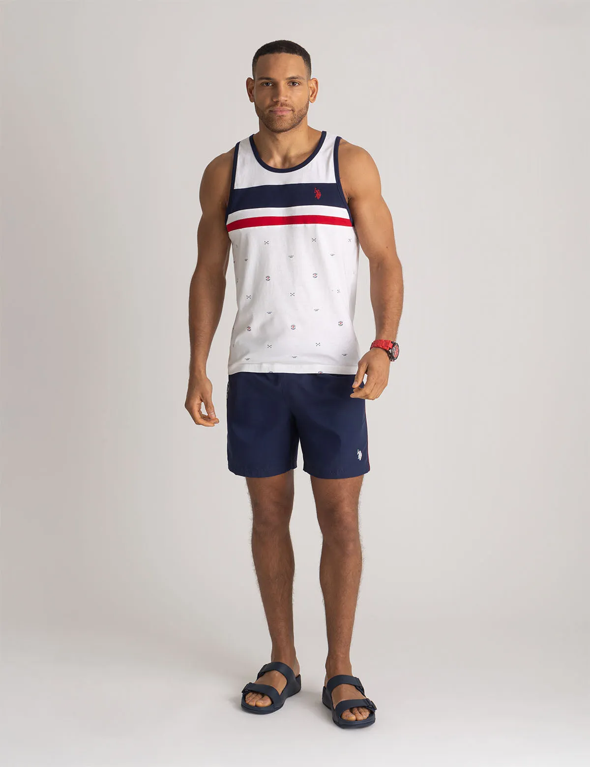 ALL OVER PRINT COLOR BLOCK JERSEY MUSCLE TANK sold by U.S. Polo Assn. product image thumbnail 5