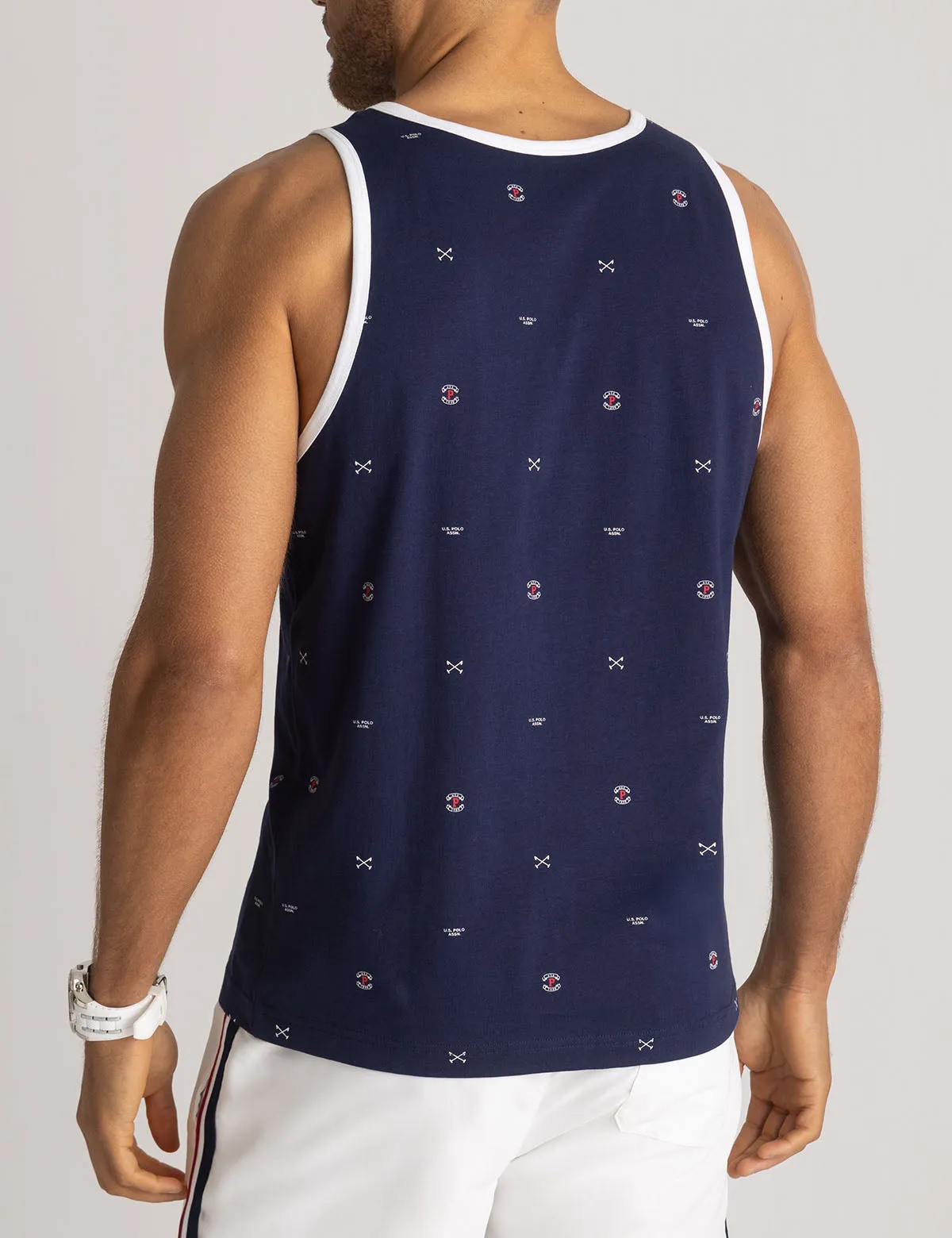 ALL OVER PRINT COLOR BLOCK JERSEY MUSCLE TANK sold by U.S. Polo Assn. product image thumbnail 3