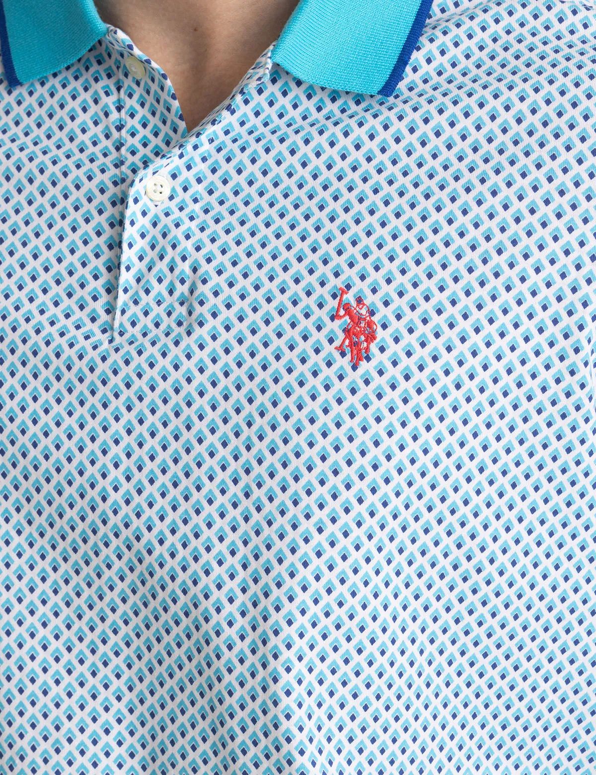 ALL OVER DOUBLE DIAMOND PRINT POLO SHIRT sold by U.S. Polo Assn. product image thumbnail 3