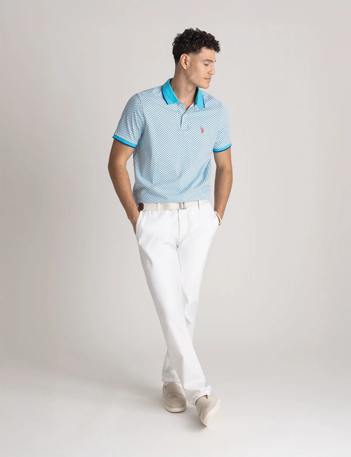 ALL OVER DOUBLE DIAMOND PRINT POLO SHIRT sold by U.S. Polo Assn. product image thumbnail 2