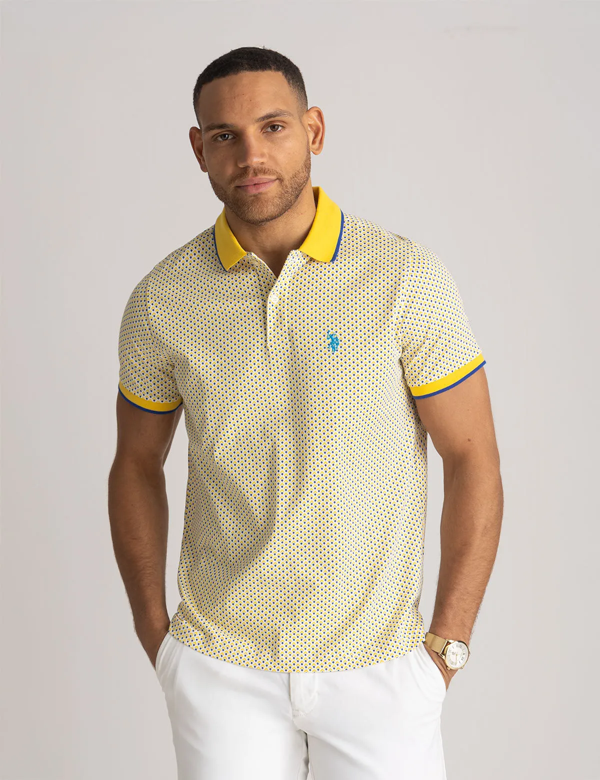 ALL OVER DOUBLE DIAMOND PRINT POLO SHIRT sold by U.S. Polo Assn. product image thumbnail 5