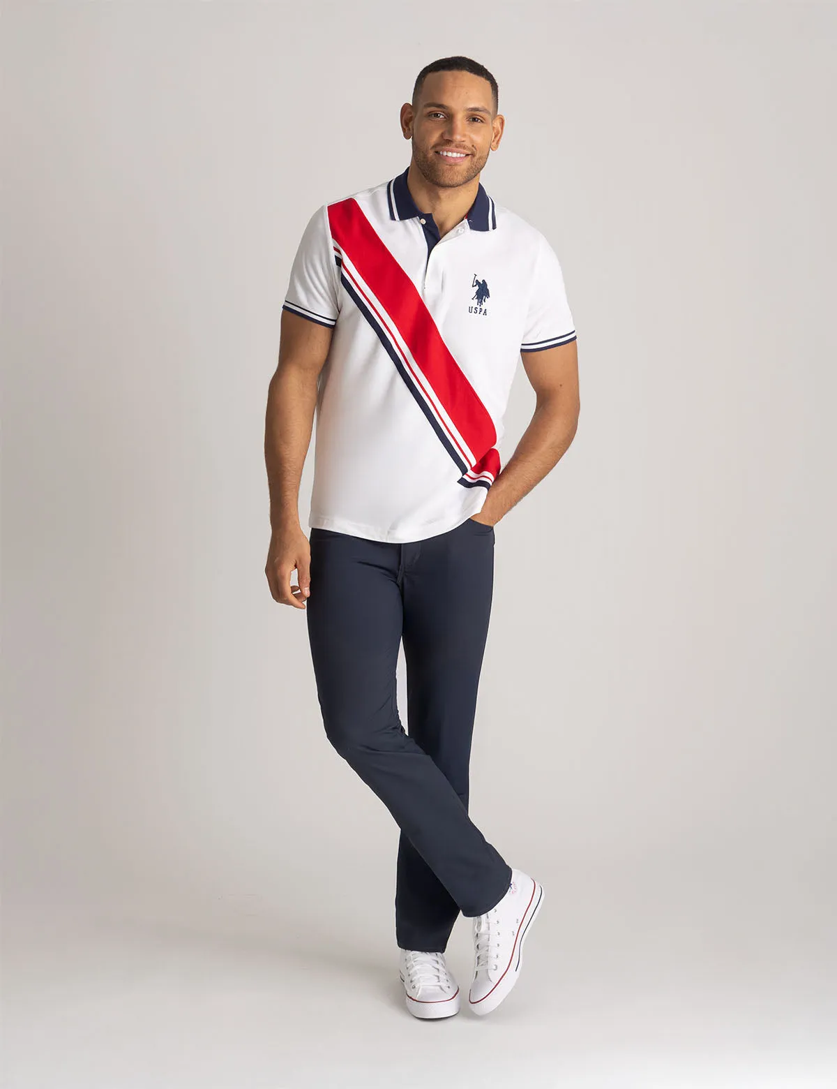 SASH POLO SHIRT WITH SIGNATURE STRIPE TRICOT TAPE sold by U.S. Polo Assn. product image thumbnail 3