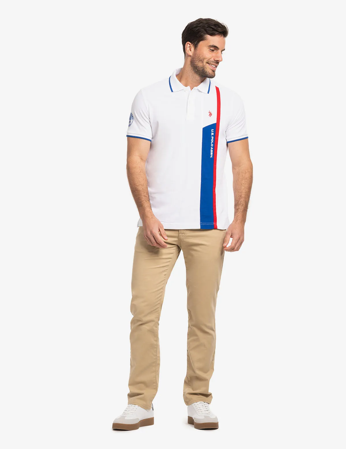 VERTICAL COLOR BLOCK PIQUE POLO SHIRT sold by U.S. Polo Assn. product image thumbnail 3