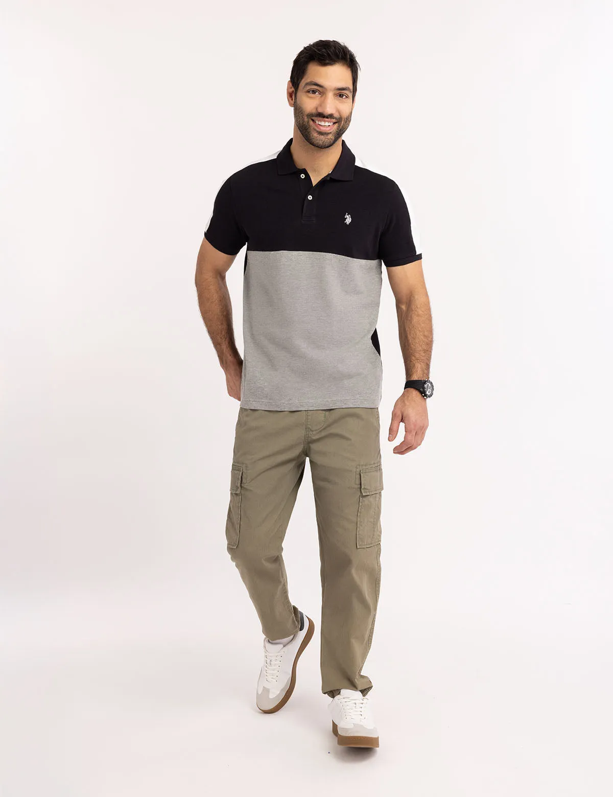 COLOR BLOCK OTTOMAN POLO SHIRT sold by U.S. Polo Assn. product image thumbnail 2
