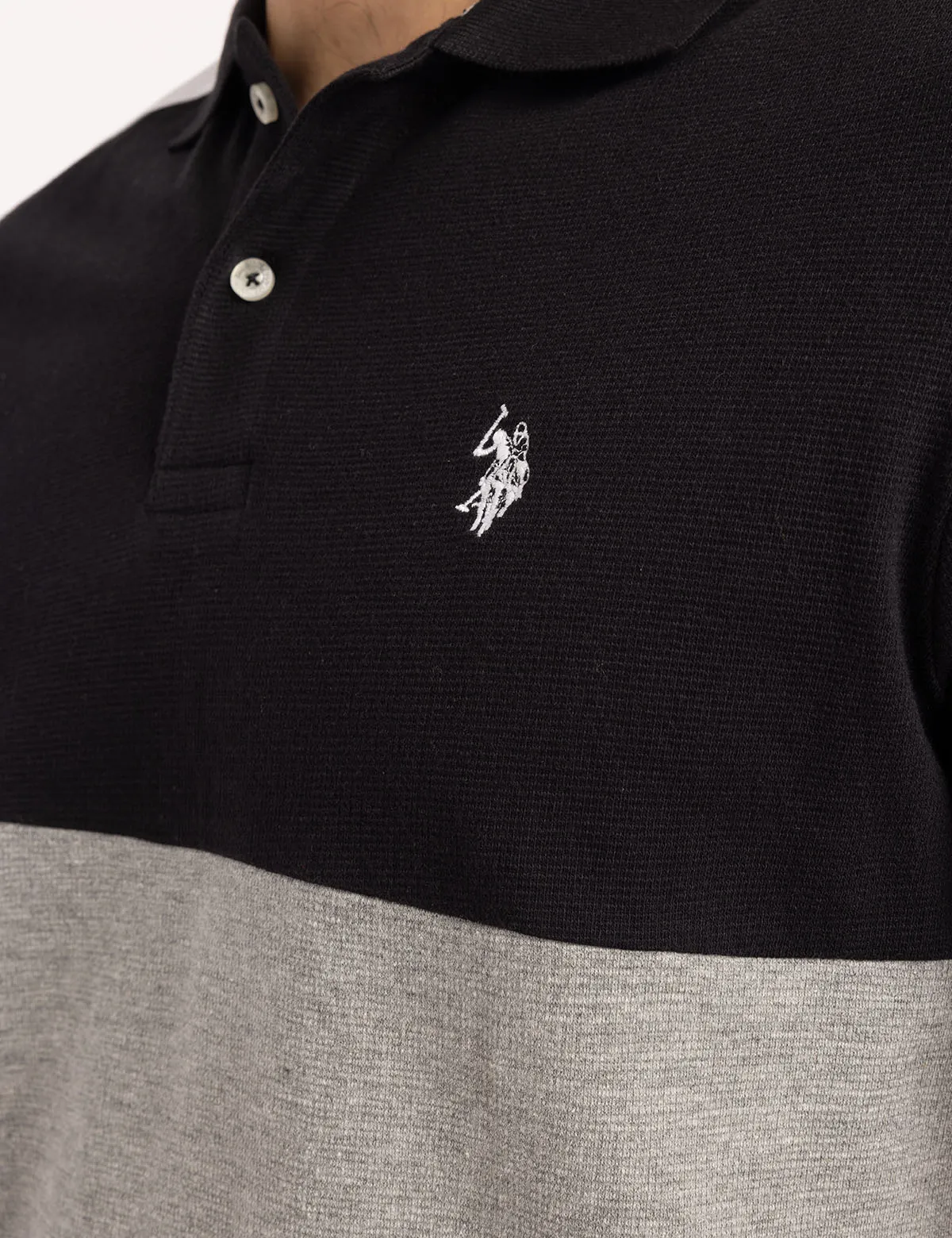 COLOR BLOCK OTTOMAN POLO SHIRT sold by U.S. Polo Assn. product image thumbnail 3