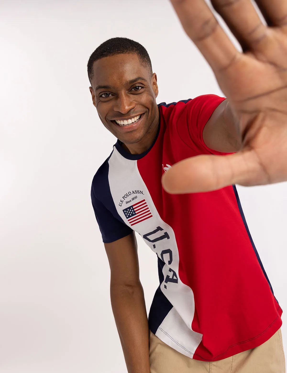 USA COLOR BLOCK JERSEY T-SHIRT sold by U.S. Polo Assn.