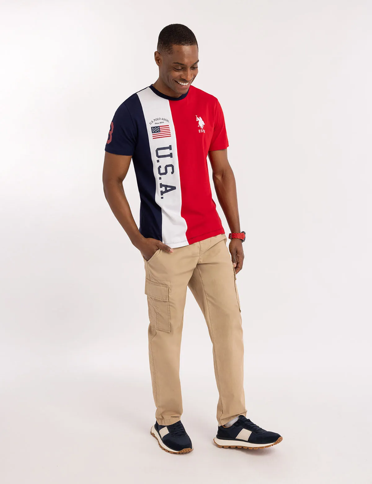 USA COLOR BLOCK JERSEY T-SHIRT sold by U.S. Polo Assn. product image thumbnail 3