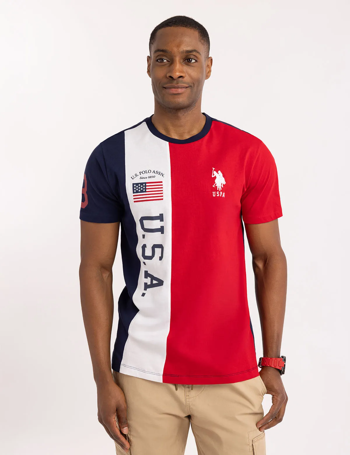 USA COLOR BLOCK JERSEY T-SHIRT sold by U.S. Polo Assn. product image thumbnail 2