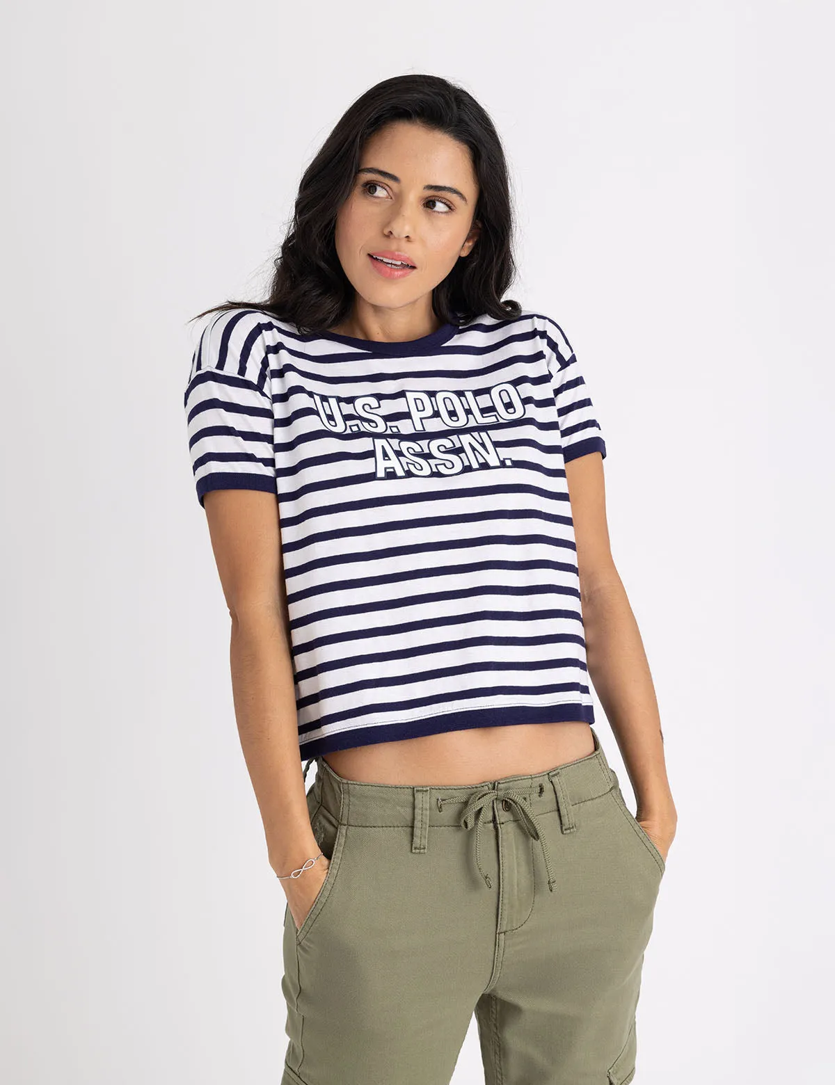 BOLD RINGER STRIPE GRAPHIC T-SHIRT sold by U.S. Polo Assn.