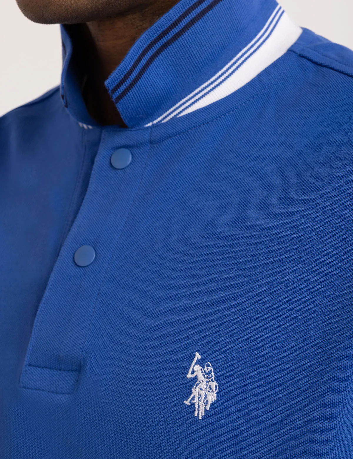 SNAP BUTTON TIPPED PIQUE POLO SHIRT sold by U.S. Polo Assn. product image thumbnail 2