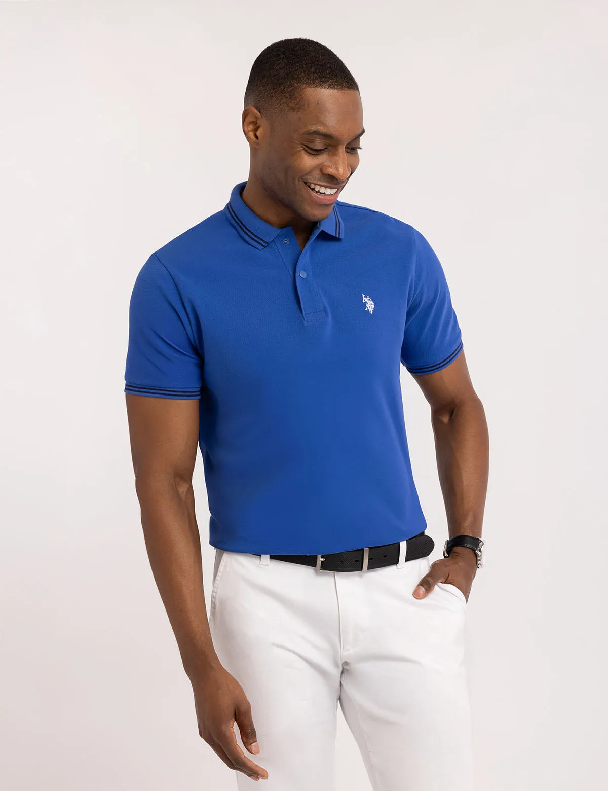 SNAP BUTTON TIPPED PIQUE POLO SHIRT sold by U.S. Polo Assn. product image thumbnail 5