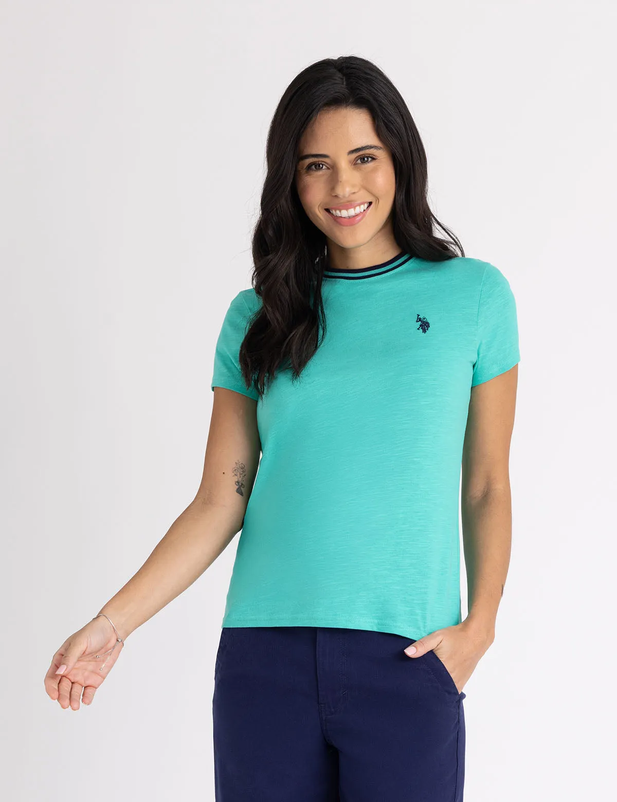 RINGER NECK TRIM T-SHIRT sold by U.S. Polo Assn. product image thumbnail 4