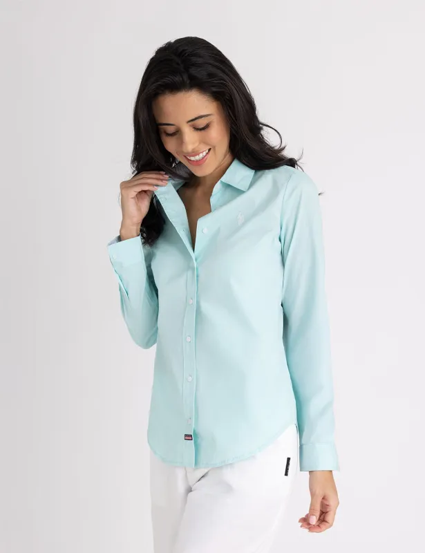 SOLID STRETCH POPLIN SHIRT sold by U.S. Polo Assn.